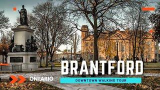 Brantford Walking Tour - October 2021 Ontario Canada - Downtown  Brantford 4K vlog