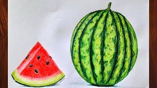 How to Draw Watermelon Easy / DRAWING WATERMELON / Watermelon Coloring / Drawing Watermelon 