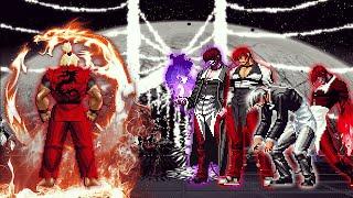 [KOF Mugen] Dragon Ken Vs Orochi Iori Yagami Team