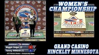 MACHINE GUN GEIGER VS TAMMY WILLIAMS/SVC FOR THE WOMEN'S MAJOR TITLE FROM GRAND CASINO, HINCKLEY MN.