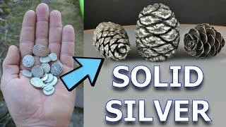 Making a Solid Silver Pine Cone from Scrap Coin Silver