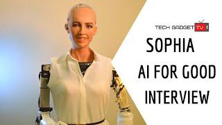 Sophia AI Humanoid Robot AI For Good Interview with David Hanson CEO, Hanson Robotics | TechGadgetTV