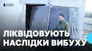 Вибиті вікна, двері, пошкоджені стіни: в одній з громад Житомирщини усувають наслідки атаки армії РФ