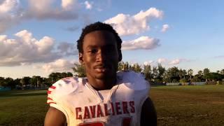 Amir Rasul -- Coral Gables 54, Coral Park 0