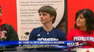 Blake Ray signs NLI with MidAmerica Nazarene