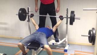 Жим лежа 100 кг на 5 раз / Bench press 100 kg x 5. Deny Montana