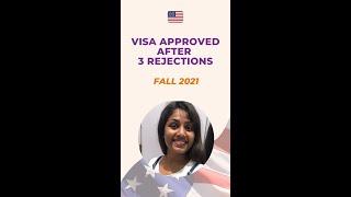 How she got her F1 visa approved after 3 rejections | USA student visa | Real experience