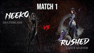 ArkRivalry - Lost Ark PvP 1v1 Tournament - Round 1: Neeko (Deathblade) vs. Rushed (Lance Master)