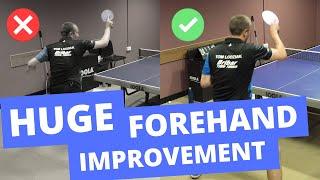 HUGE IMPROVEMENT! Coach Matt fixes my weak forehand topspin