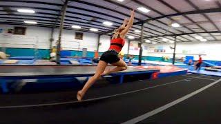 Leah Tumbling: Rd Off, Back Handspring, Full!