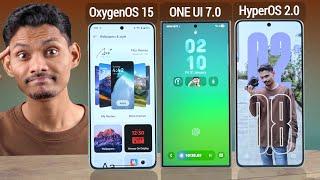 Smoothest UI Test? HyperOS 2.0 vs OxygenOS 15 vs One UI 7.0 !