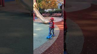 I'm going fast | scooting with Advik #shorts #trending #awesomeadvik #spiderman