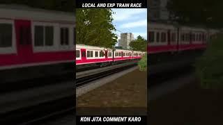 #Dangarous Race Local Train vs Chennai Exp in Trainz | Comment down the Winner |  #shorts #ytshorts