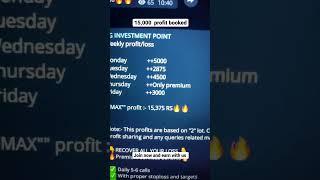 15,000 rs profit weekly profit booked . Join free telegram channel and earn with us. #sharemarket