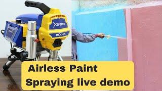 Live Painting Demo With Xtremo Max 595 Airless Paint Sprayer Machine!