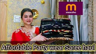 Meesho Trending saree haul || Affordable Wedding/Party wear Saree haul || Saree haul