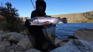 Twin Lakes Bridgeport Trout Bank Fishing Wide Open Bite.