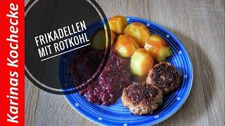 #cooking meatballs with red cabbage and boiled potatoes #kochideen