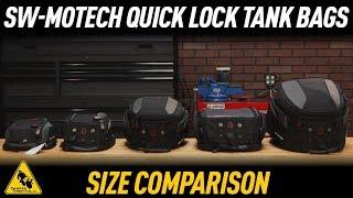 SW-MOTECH QUICK-LOCK Tank Bags | Size Comparison | TwistedThrottle.com