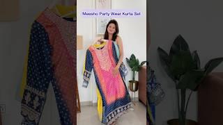 Meesho Party wear Kurta set l Meesho Heavy embroidered Suit for wedding l Meesho Kurti Pant Dupatta
