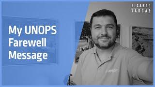 My UNOPS Farewell Message