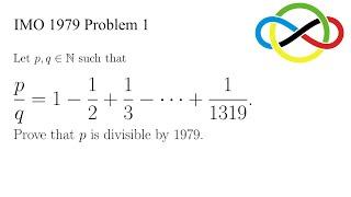 Solving an IMO Problem in 6 Minutes!! | International Mathematical Olympiad 1979 Problem 1