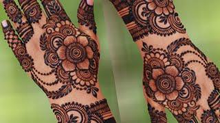 Diwali special back hand mehndi design/New easy Stylish Arabic Henna Design/Simple Mehandi Design