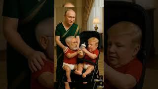 Baby trump and moodi and putinfunny clip #funny #youtubeshort #viralshort #comedy #aishort #baby