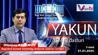 #Бағдод_тумани_ҳокимлиги  YAKUN tahliliy dasturi 31 01 2024