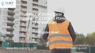 Basics of Storm Water Design 0 2 CEUs   2 PDHs 2 hr Webinar 1