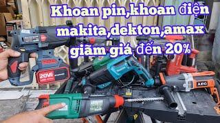  Khoan pin,khoan điện,giãm giá 20%,tặng kèm 5 mũi khoan,quá rẻ | Kĩ thuật máy xây dựng Hồng Nhiên