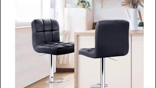 Artiss 2x Leather Bar Stool Kitchen Chair unpacking and review