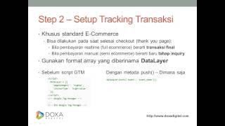 Google Analytics E-Commerce Tracking dengan Google Tag Manager