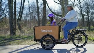 Introducing the Upgraded Bunch Bike 4 - All New Electric Cargo Trike for Kids and Families.