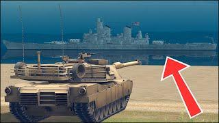 M1 ABRAMS TANK vs BATTLESHIP - WHAT REALLY HAPPENS?