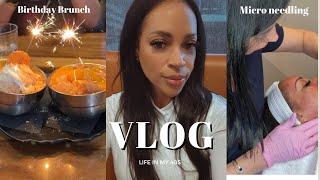 Vlog | Life in my 40s | Birthday Brunch | Come with me to get  micro-needling| Christmas Decor+more