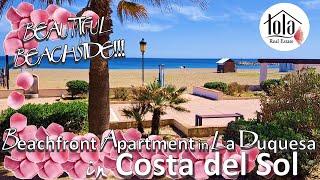 BEACHFRONT Apartment for sale in La Duquesa, 3 bedrooms, 70 m2 terrace, Costa del sol, Málaga.