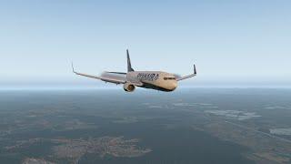 X Plane 11 737 Ryranair Kraków Warszawa Live waeather and time Live EPKK EPWA