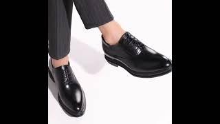 Black Wholecut Dress Shoes That Make You Taller