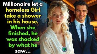 Millionaire let a homeless Girl take a shower in his house, When she finished, he was shocked...