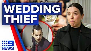 Wedding crasher accused of stealing $16,000 from Melbourne receptions | 9 News Australia