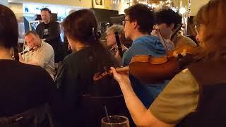 Irish Trad session London .John Rynne  , Mark Donnellan , Charlie Harris & Jim Corry