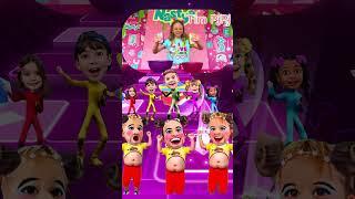 Nastya and Eva  - Dame Tu Cosita Coffin Dance Song Cover Tiles hop #shorts