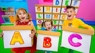 Five Kids Learn ABC Alphabet + more Children's Songs and Videos