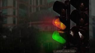  City Rain | Rain Drops on Traffic Lights & Traffic Sounds | City Sounds White Noise | 10 hours