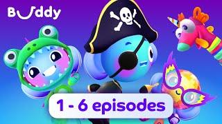 Buddy's Adventures Compilation #1 | Buddy the Robot | Learning Cartoons for Kids