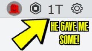 HE GAVE ME INFINITE ROBUX.. *NOT CLICKBAIT* (Roblox)