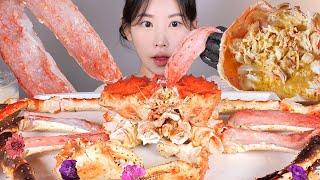 3KG 킹크랩🫅 궁금했던 아이스회, 찜 먹방 Raw King crab [eating show] mukbang korean food