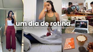 rotina comum 5h, papo sobre reclamar de tudo, mudanças no ap, trabalhando fora, milkshake proteico