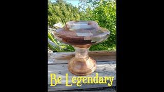 Woodturning , Legendary #2 Mahogany , Alumilite resin . #alumilite